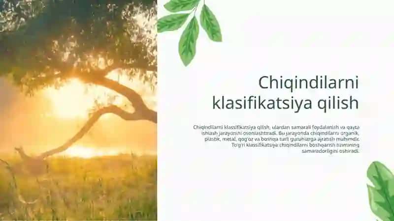 Chiqindilarni boshqarish va qayta ishlash tizimlari 4