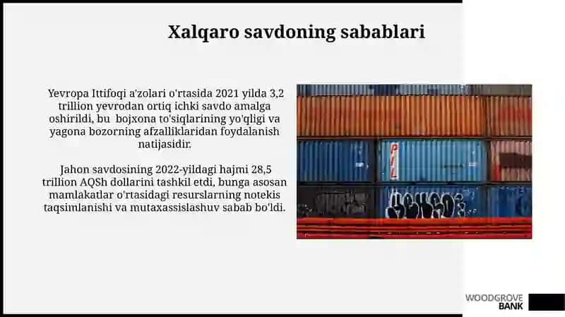 Xalqaro savdo va uning sabablari 4