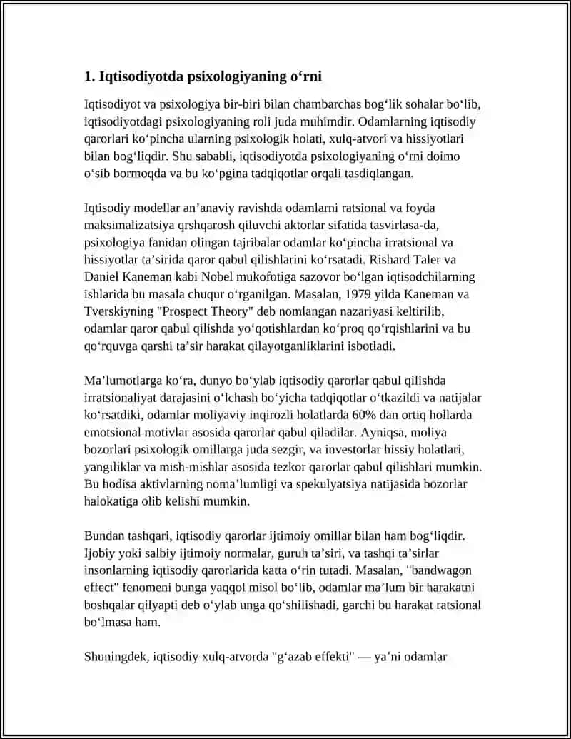 IQTISOD, BIZNES SOHASIDA PSIXOLOGIYA VA KADRLARNI TANLASH, BOSHQARISH PSIXOLOGIYASI 4