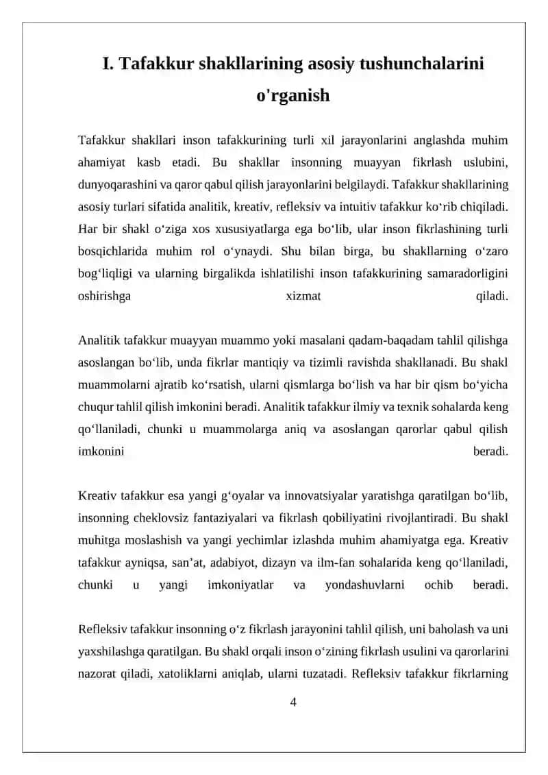 Tafakkur shakllari:TUSHUNCHA,HUKM VA HULOSA 4