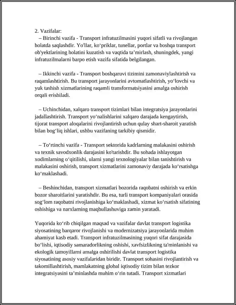 Davlatning transport logistika siyosati 4