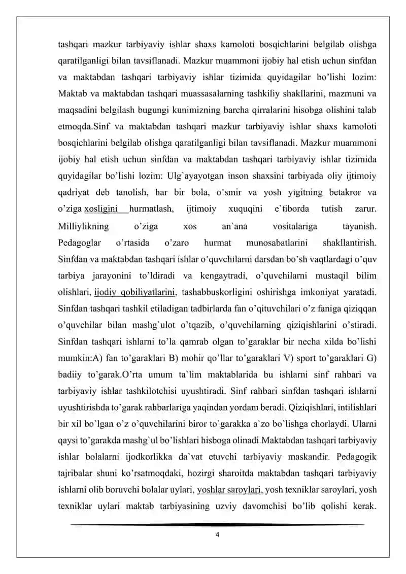 Boshlang'ich sinflarda o'quvchilarning mustaqil ishlarini tashkil etish va ta'limdagi ahamiyati 4