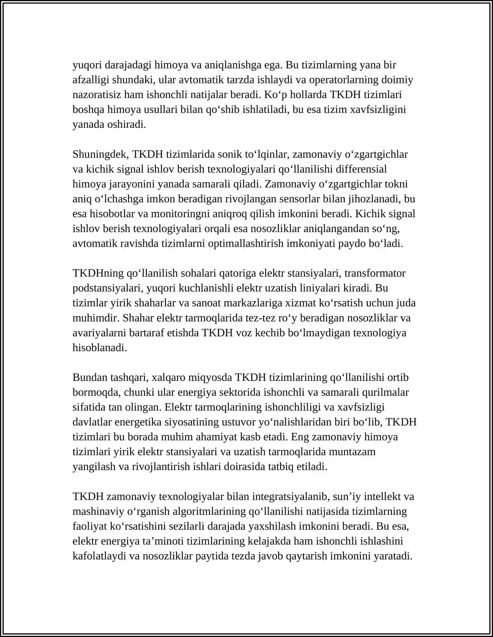 TOKLI KOʻNDALANG DIFFERENSIAL HIMOYA 4
