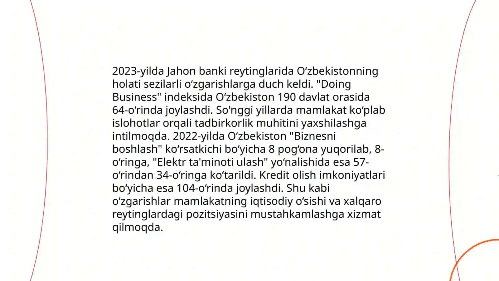 Iqtisodiy va ijtimoiy sohadagi ustuvor xalqaro reytinglar va ularga O'zbekistonning integratsiyalashuvi 4