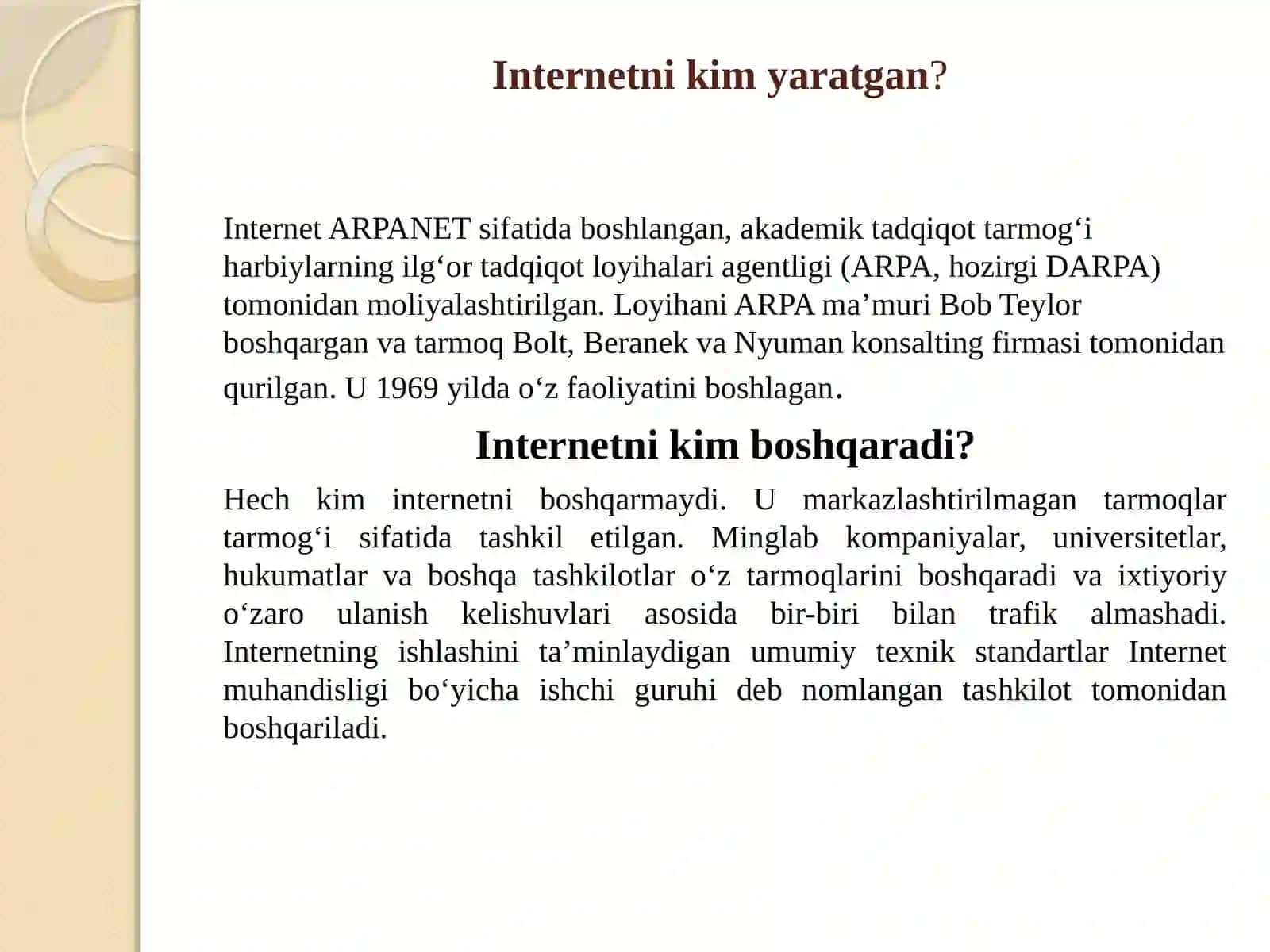 Internet xizmatlaridan foydalanish 4