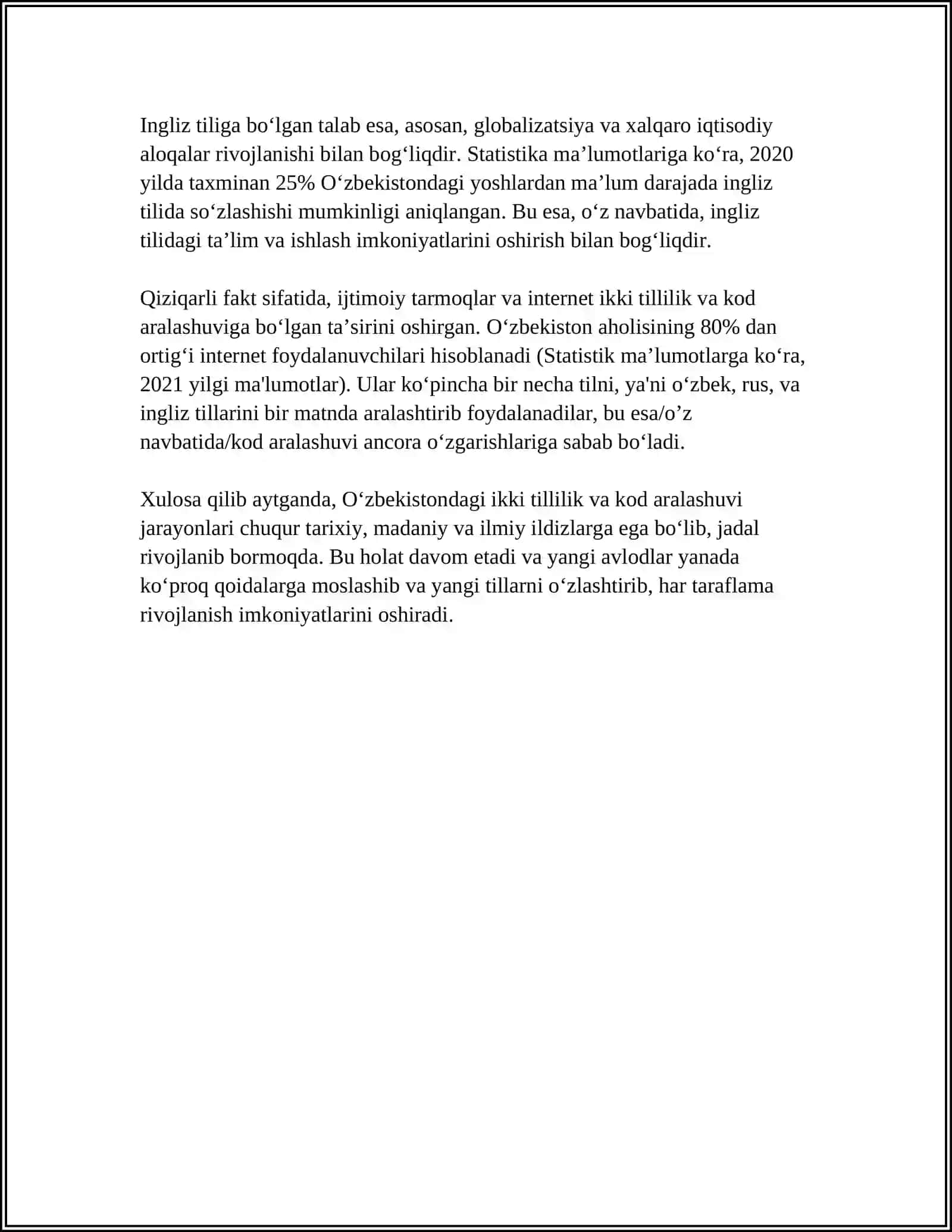 SOTSIOLINGVISTIKADA KODLAR ARALASHUVI 4