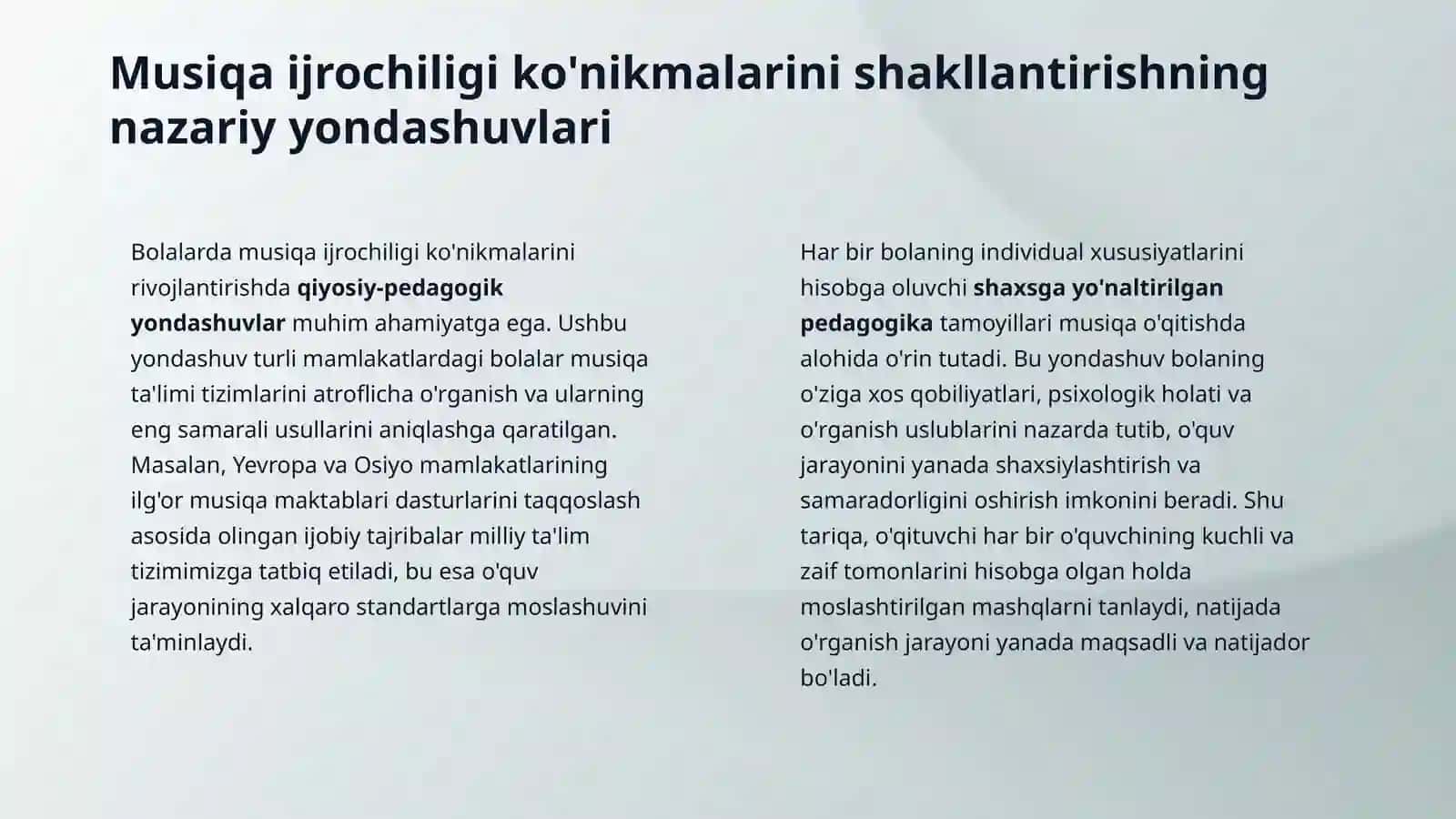 Bolalarni musiqiy cholg‘ularda ijroga o‘rgatish. 4