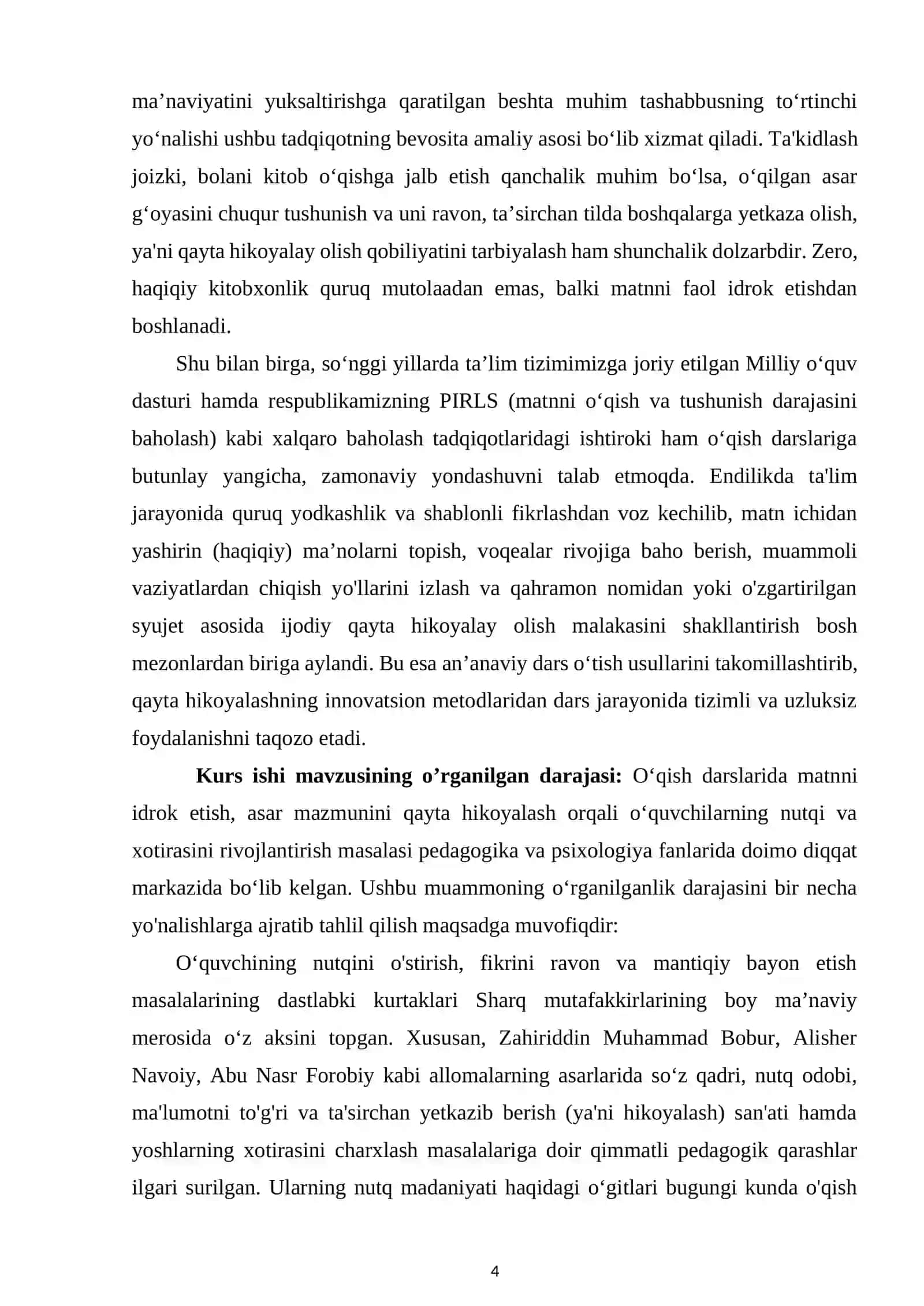 BOB O‘QISH SAVODXONLIGI DARSLARIDA QAYTA HIKOYALASH TURLARIDAN FOYDALANISH 4