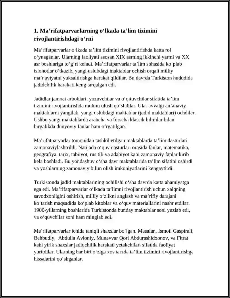 MA’RIFATPARVARLARINING O‘LKA IJTIMOIY-MA’NAVIY HAYOTIDA TUTGAN O‘RNI 4