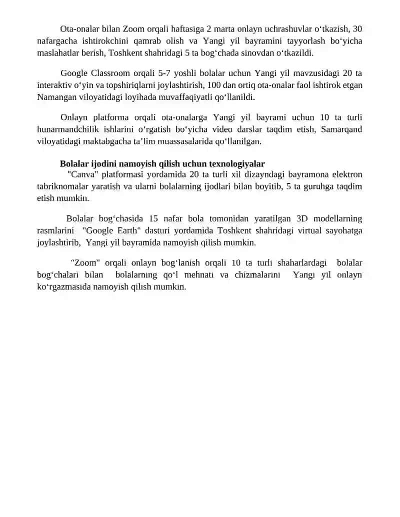 Maktabgacha ta'limda Yangiyil bayramini tashkil etish va munosib o'tkazish texnologiyasi 4
