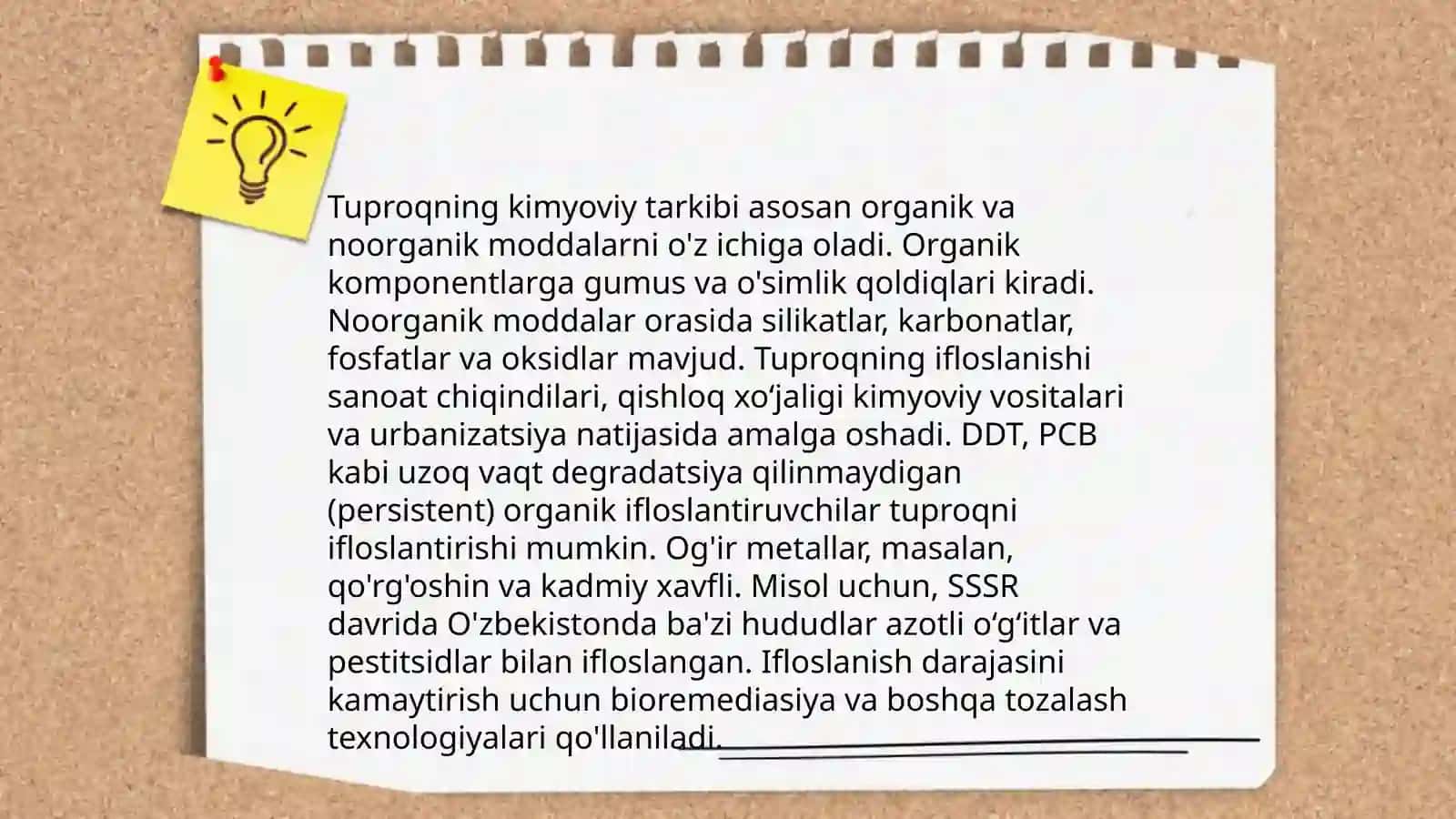 Tuproq va Suvning Ifloslanishida Ion Bogʻlanishli Birikmalarni Aniqlash 4