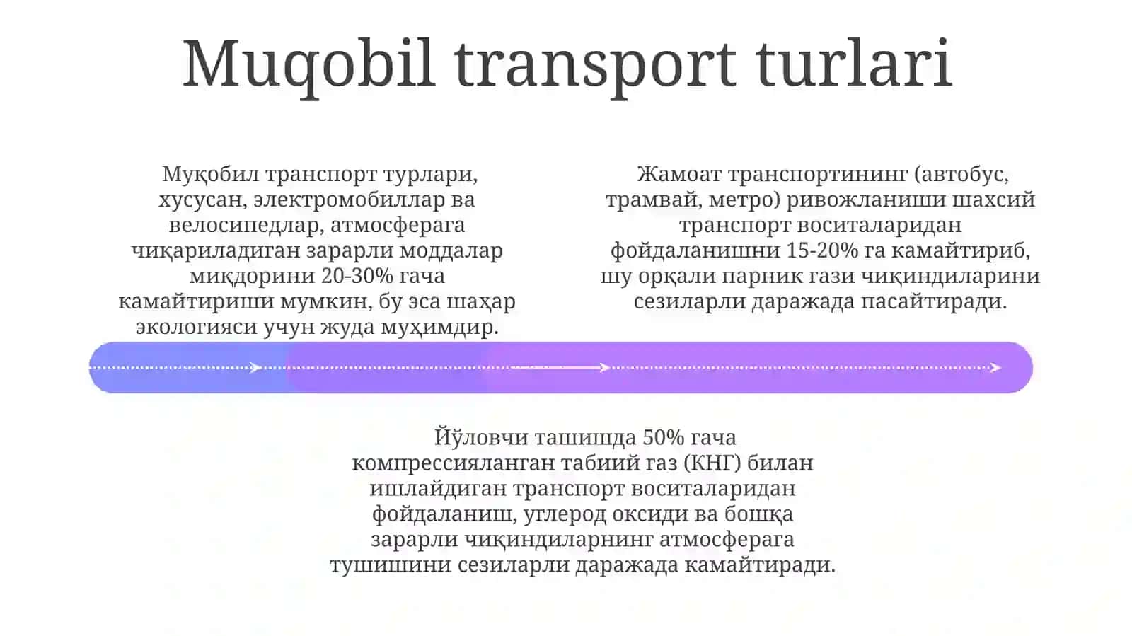 Atmosferaning transport chiqindilari bilan ifloslanishi aniqlash 4