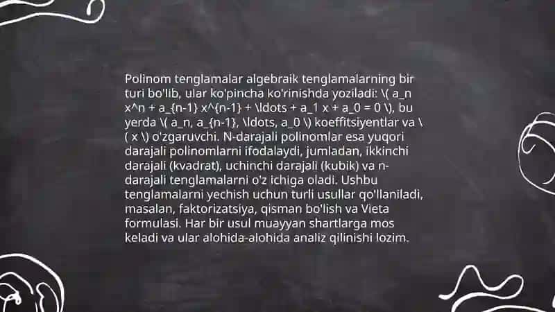 N-darajali o`rniga qo`yishlar 4