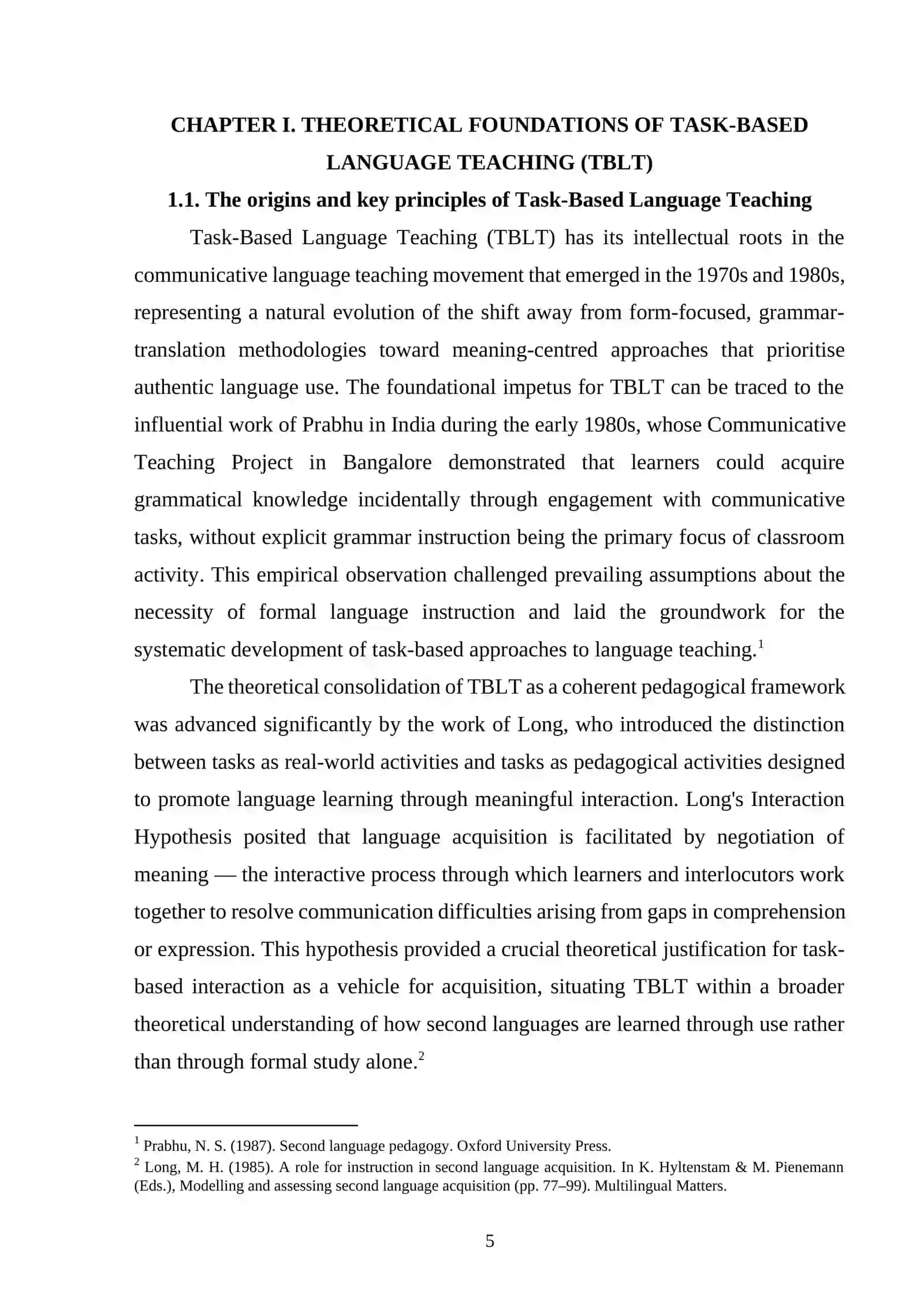 Teacher and learner roles in task-based language teaching (TBLT) 4