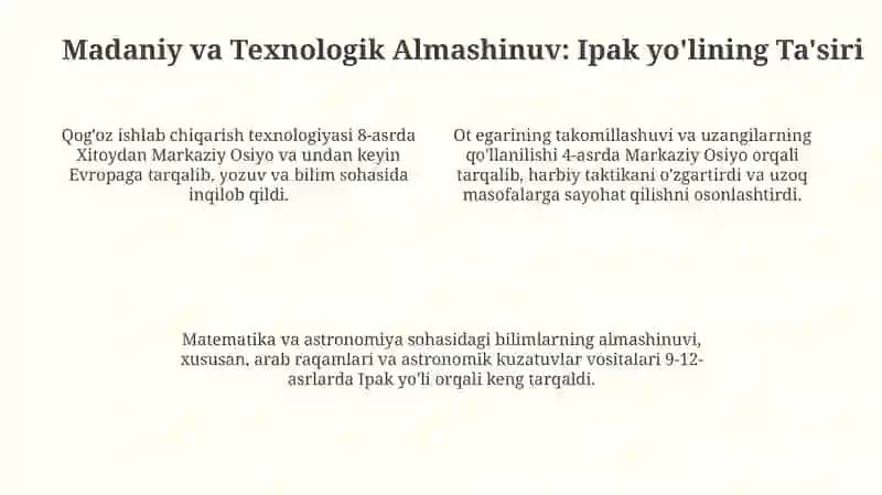 Buyuk ipak yo'li va uning insoniyatga tarixi 4
