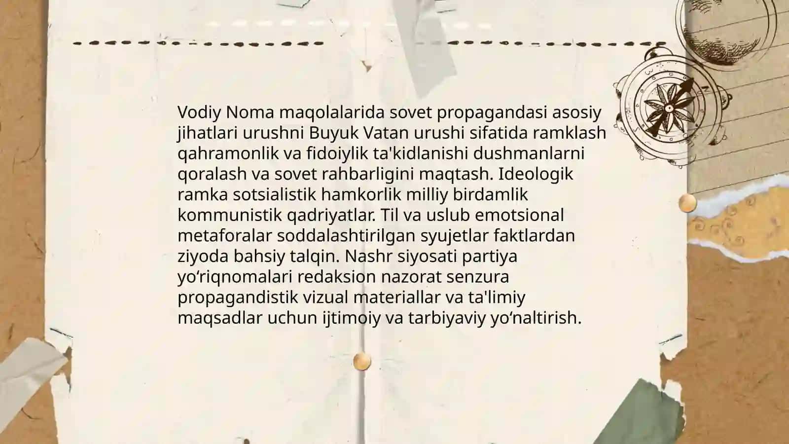 Vodiy noma jurnalida 2jahon urishga oid maqolalar taxlili 4