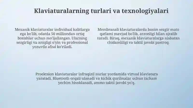 Klaviatura qurilmasi haqida 4