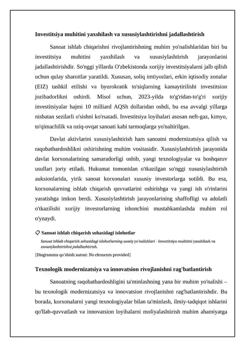 Sa’noat ishlab chiqarishi sohasida amalga oshirilgan islohatlar 4