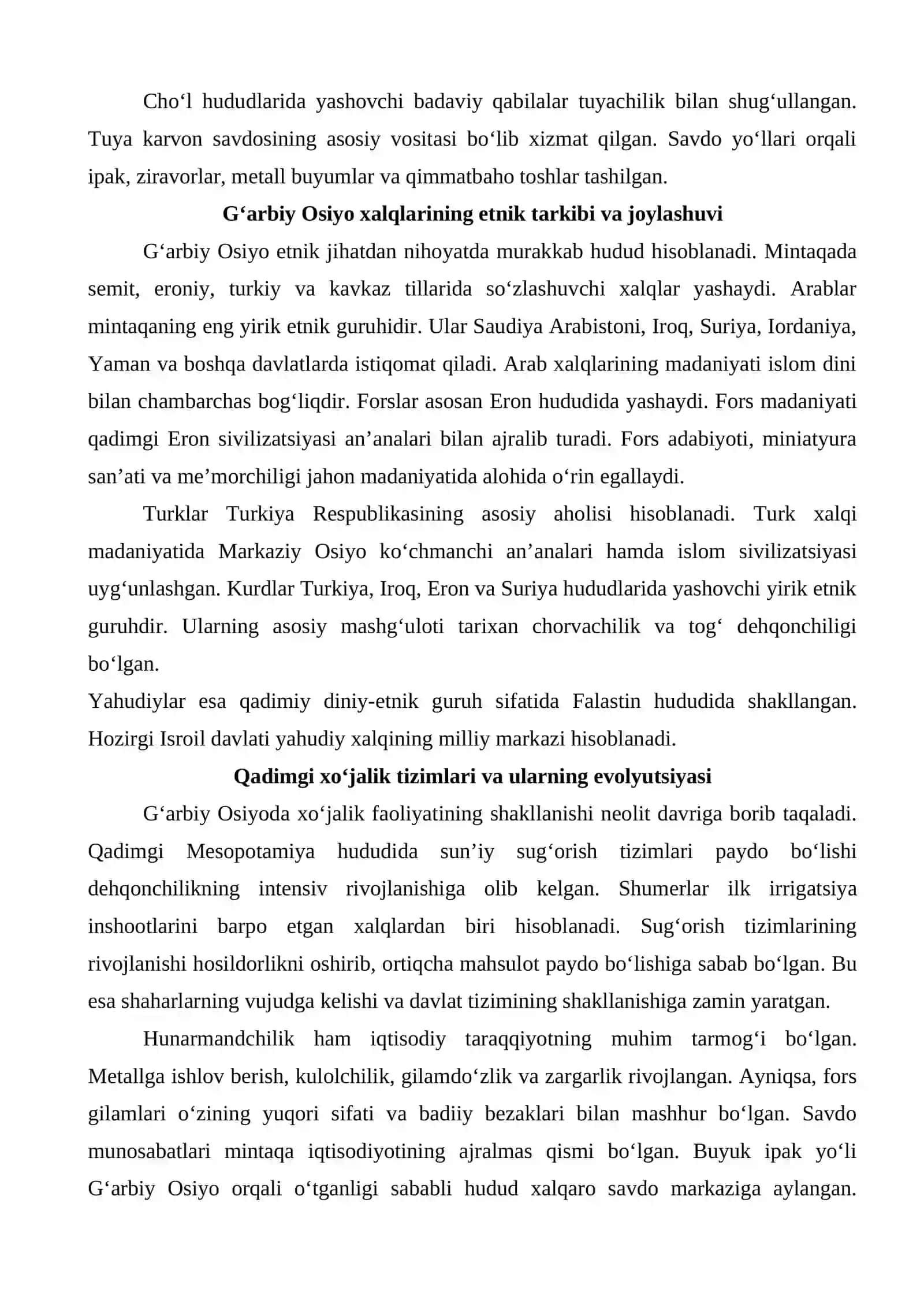 G‘arbiy osiyo xalqlari xo‘jaligi va madaniyati 4