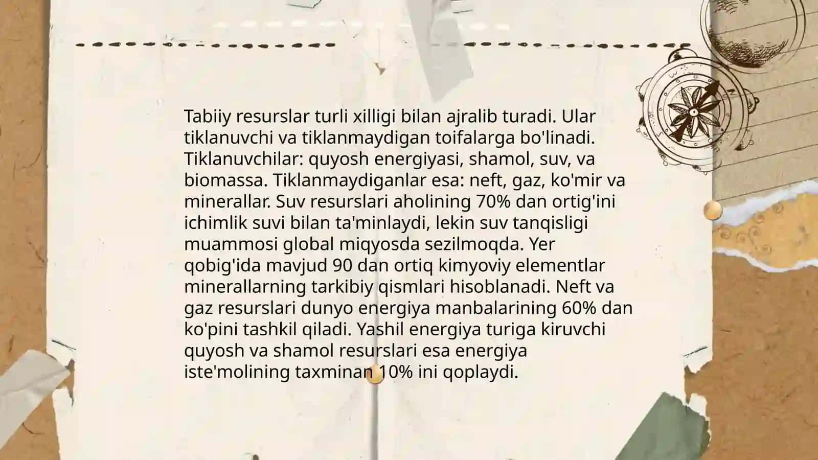 Tabiiy resurslar va ularning klassifikatsiyasi 4
