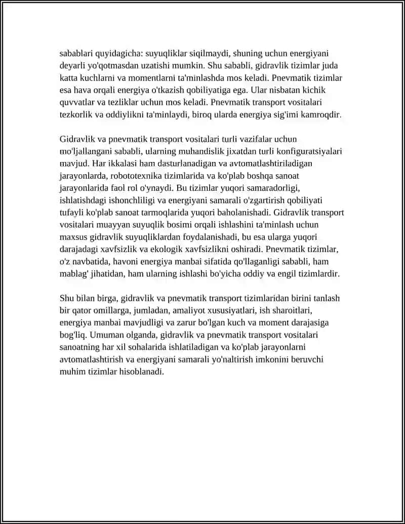 GIDRAVLIK VA PNEVMATIK TRANSPORT VOSITALARI 4