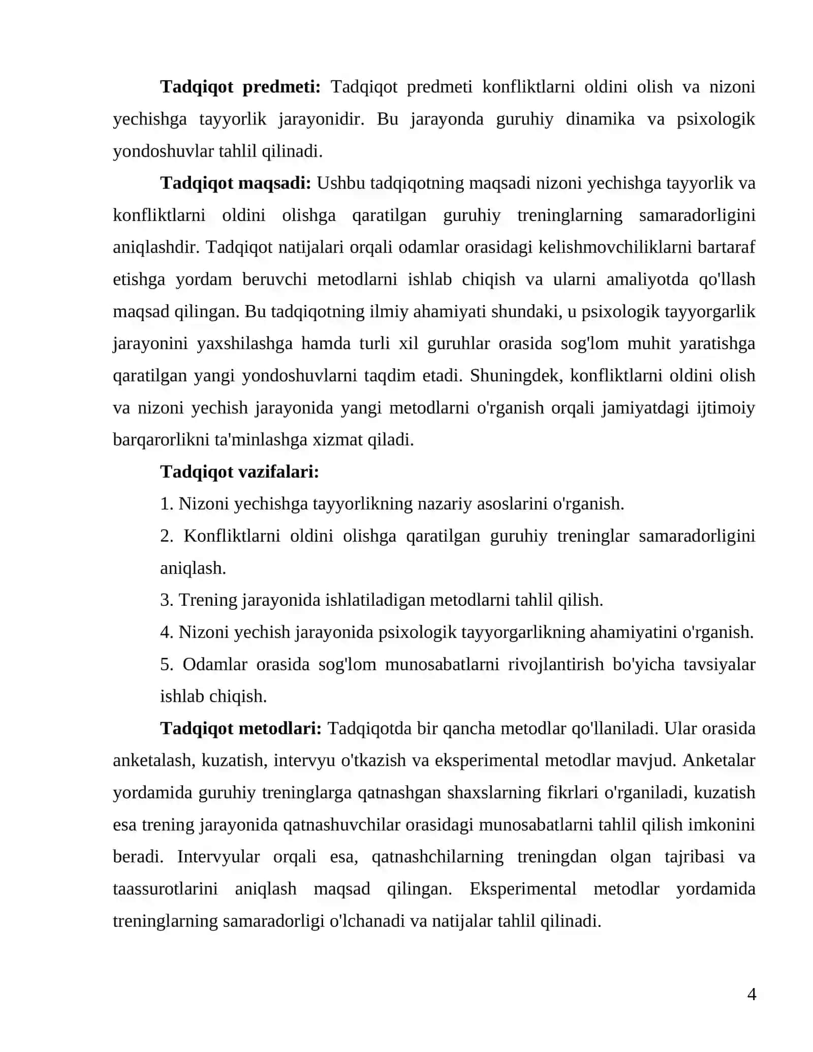 URGANCH DAVLAT UNIVERSITETI PEDAGOGIKA VA PSIXOLOGIYA FANIDAN KURS ISHI 4