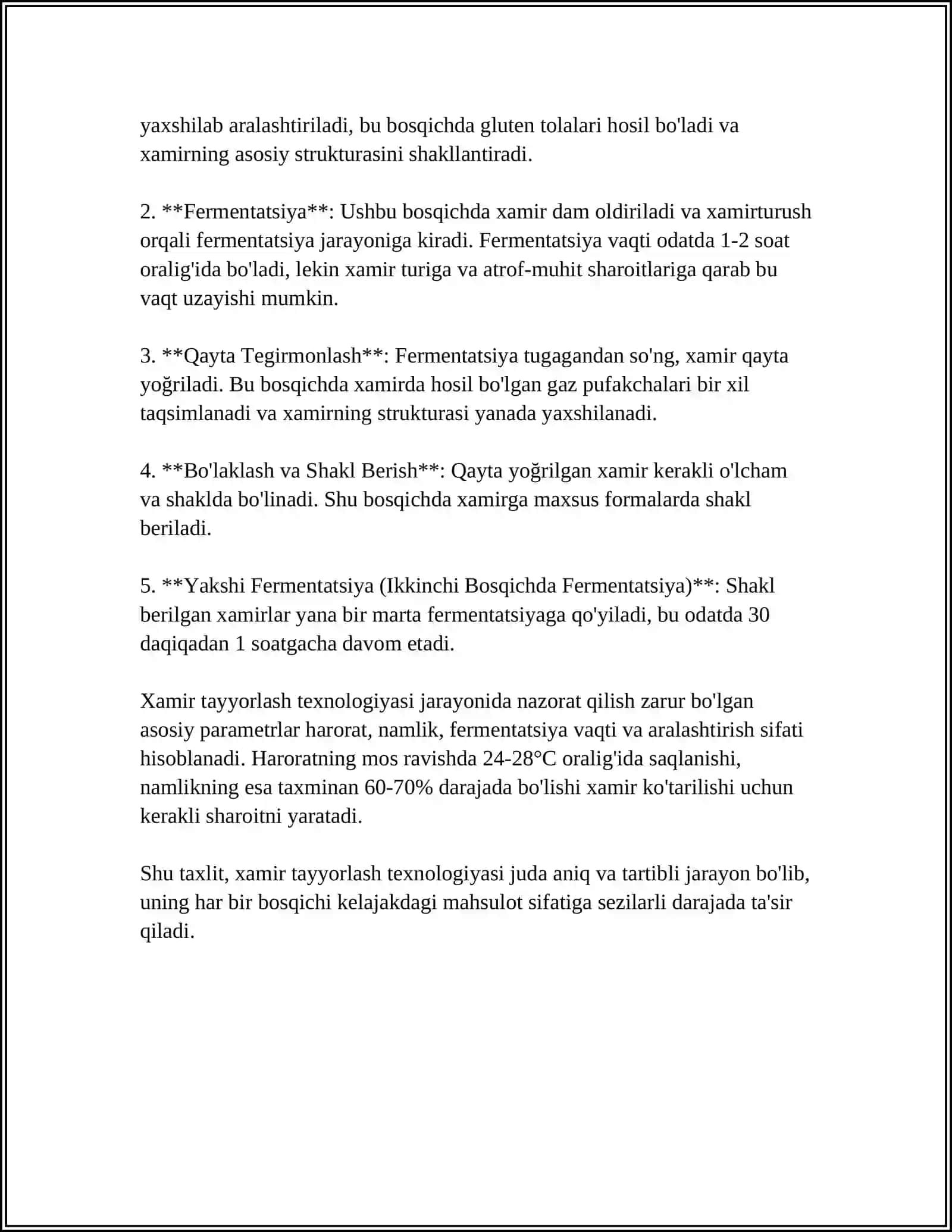 Xamir Tayyorlash Texnologiyasi 4