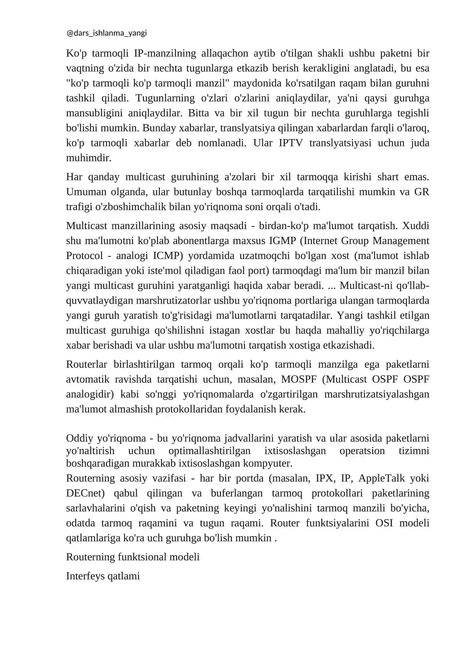 IP-ADRESLASHDA MASKALARDAN FOYDALANISH 4