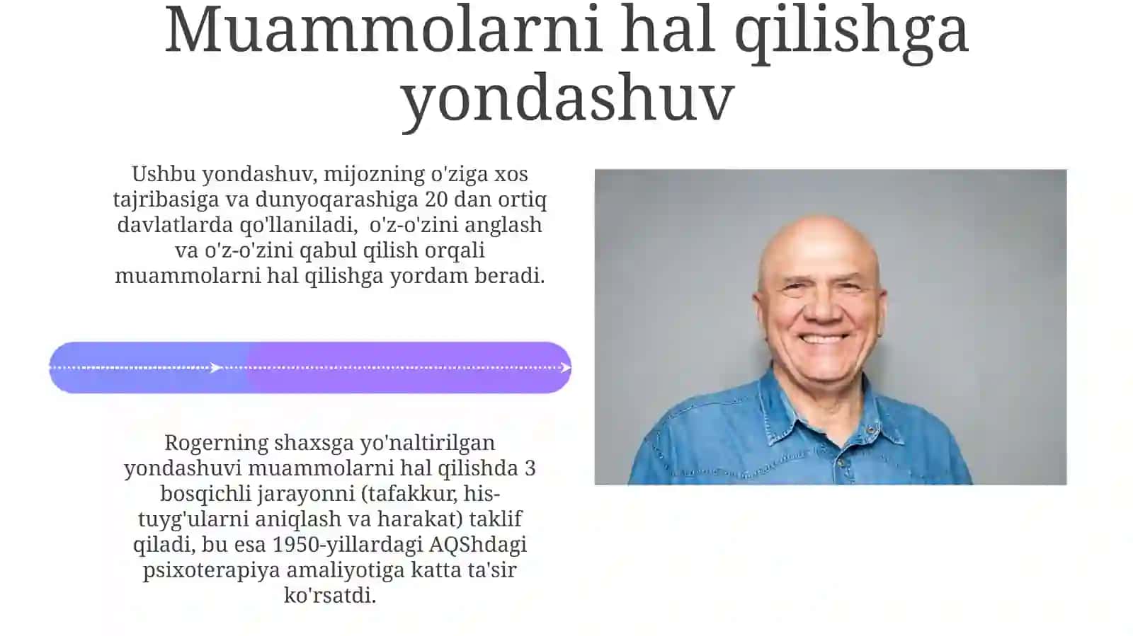 Karl Rodjersning Shaxs-Markazli Yondashuvi: Asosiy Gʻoyalar 4