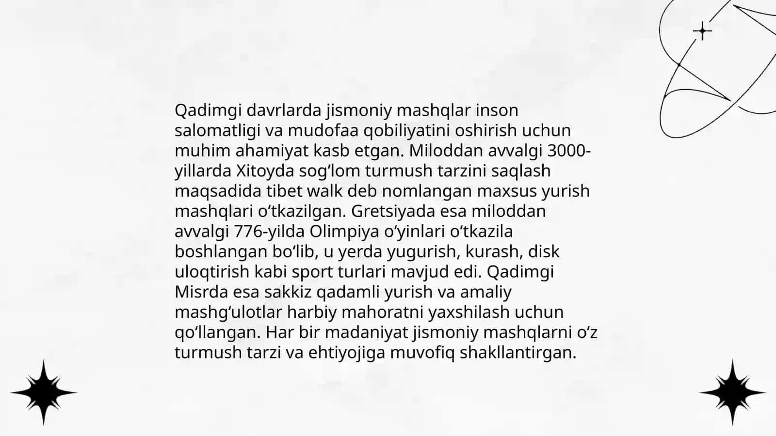 Jismoniy mashqlarni paydo boʻlishi va mazmuni 4