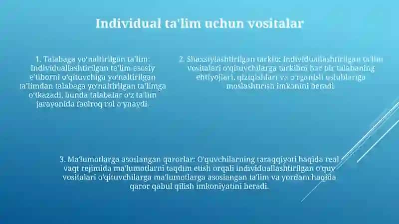 Individual TaʼLim Texnologiyasi 4