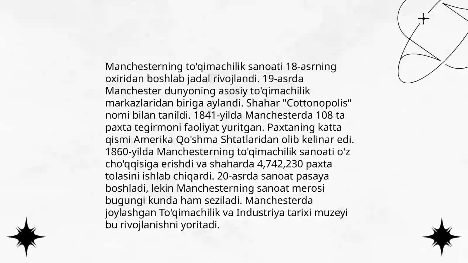 Manchester shahri ijtimoiy iqtisodiy rivojlanishi 4