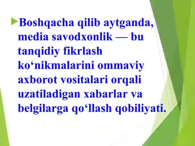 Media savodxonlik va muloqot madaniyati rivoji hamda jamiyatdagi ahamiyati 4