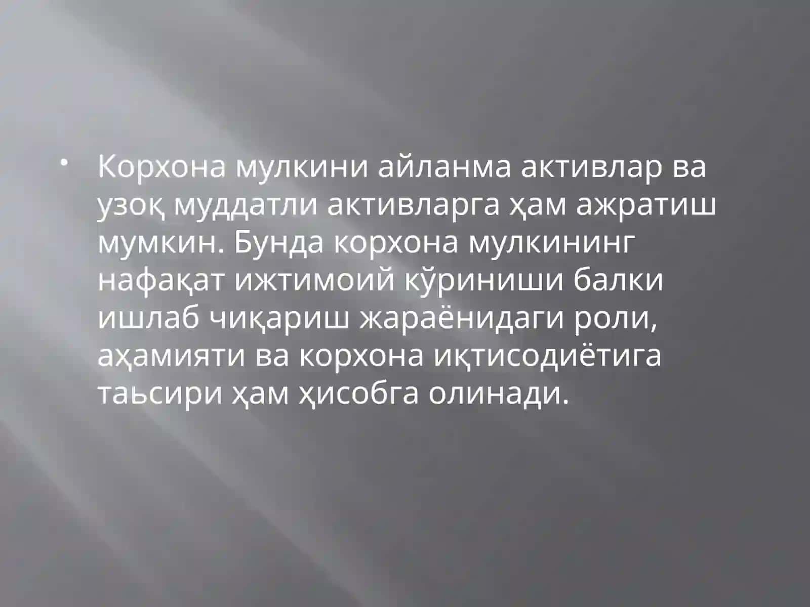 Korxonaning asosiy fondlari va ishlab chiqarish quvvati 4