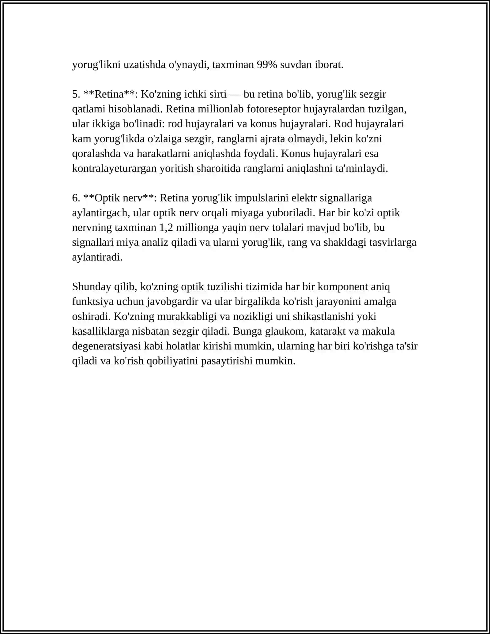 KOZNING OPTIK SISTEMASI VA UNI FIZIK XUSUSIYATLARI 4