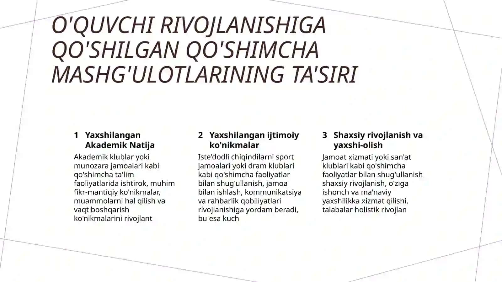 Tarbiyaviy ishlarning o'quvchi tarbiyasiga ta'siri 4