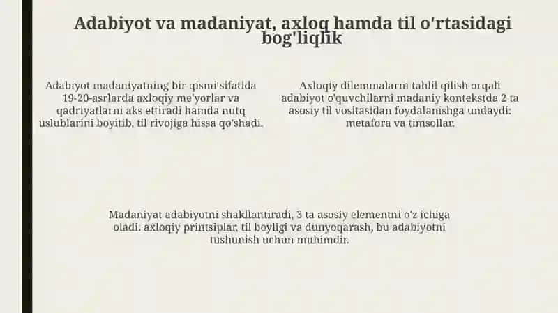 Adabiyot oʻqitishning maqsadi va vazifalari 4