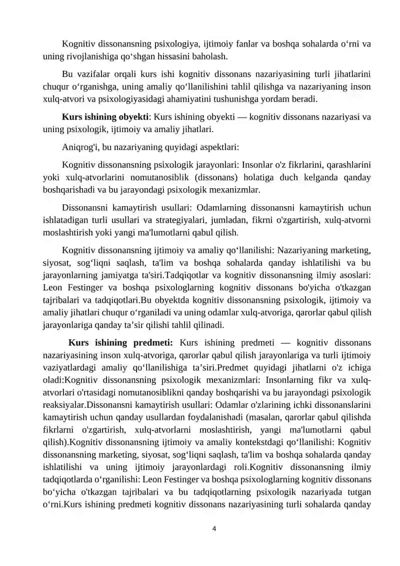 "Kognitiv dissonans nazariyasi.Tadqiqot misollar" 4
