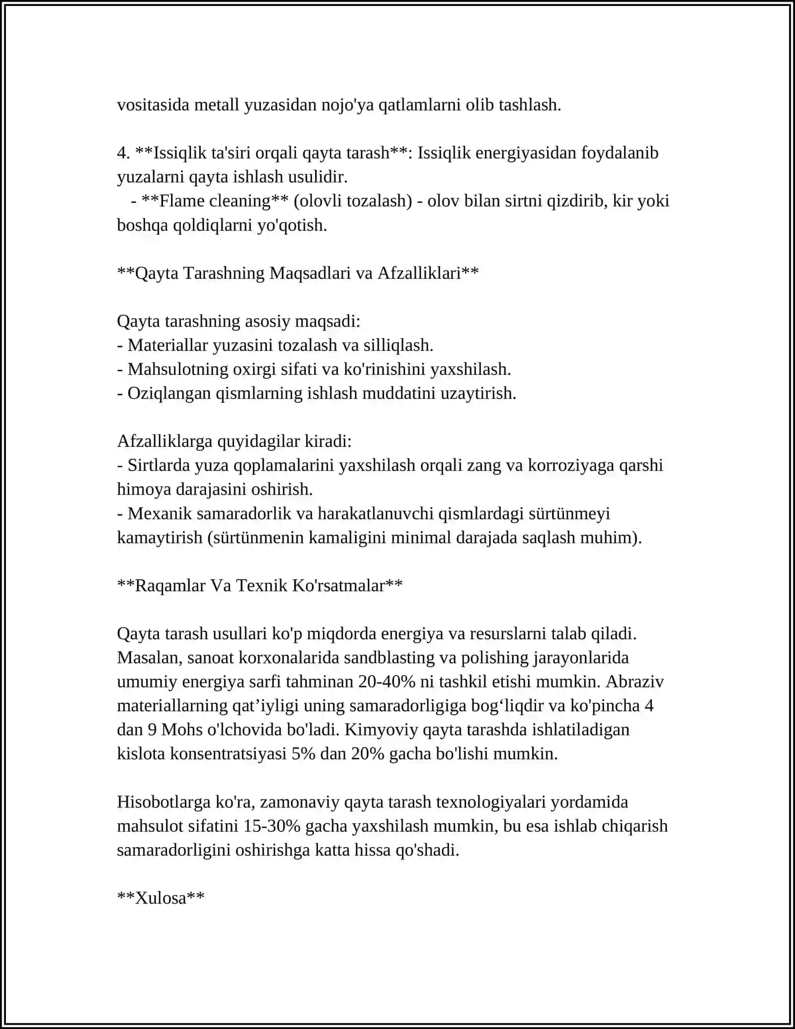 Qayta Tarash Jarayoni 4