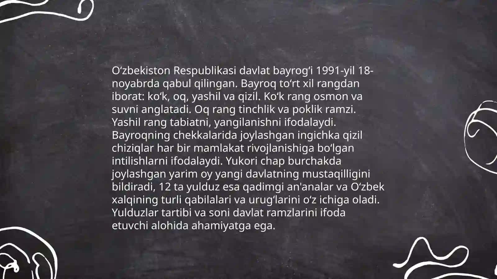 Oʻzbekiston Bayrogʻi Mangu boʻl Omon nomli videoroligi 4