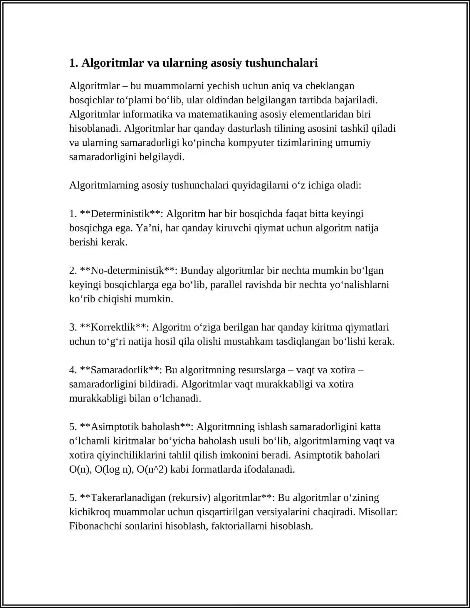 MASALALARNING ALGARITMINI TUZISH VA SHU ALGARITM ASOSIDA BASIC DASTURLASH TILIDA DASTUR TUZISH 4