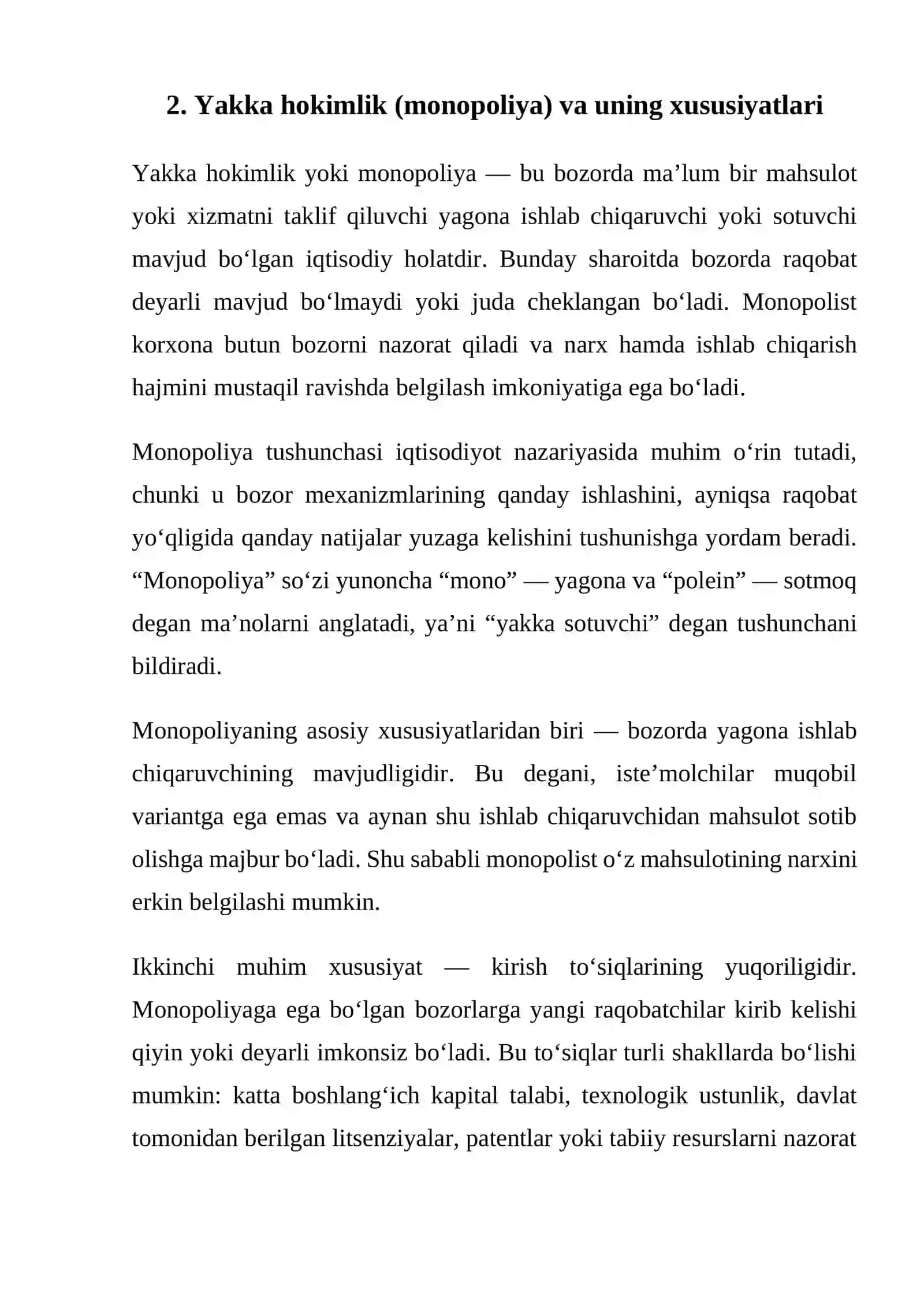 Raqobat tushunchasi va uning igtisodiyotdagi roli 4
