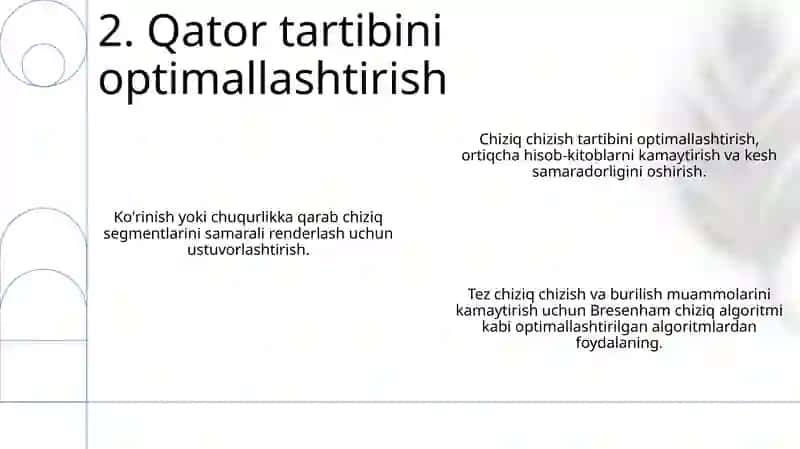Chiziqlarning urinish tartibi, chiziqlarning o’ramasi 4