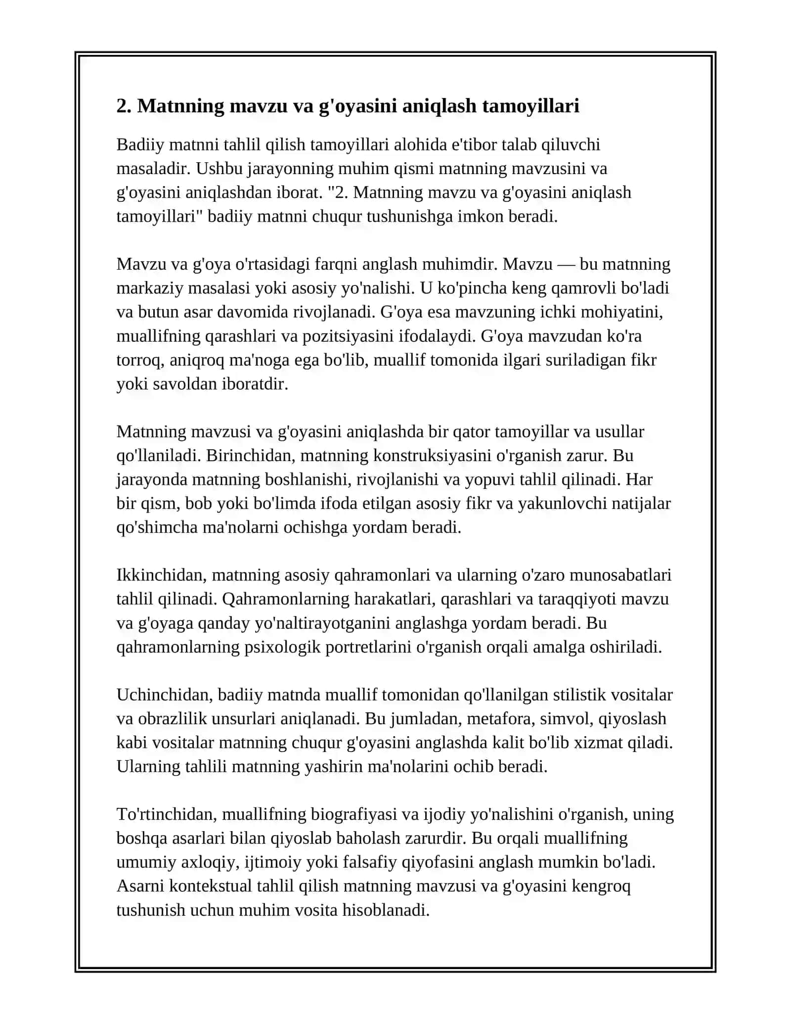 BADIIY MATNNI TAHLIL QILISH TAMOYILLARI HAQIDA 4