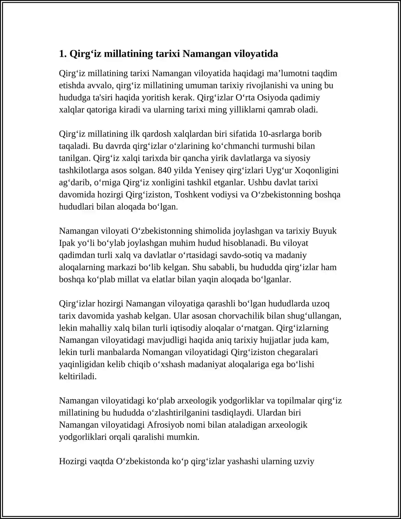QIRG‘IZ MILLATINING TARIXI NAMANGAN VILOYATIDA 4