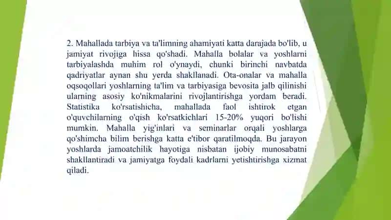 Ta’lim-tarbiya jarayonida oila, mahalla va ta’lim muassasasi integratsiyasi. 4
