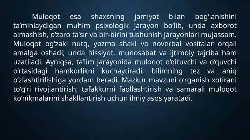 Xotira,tafakkur va muloqot 4