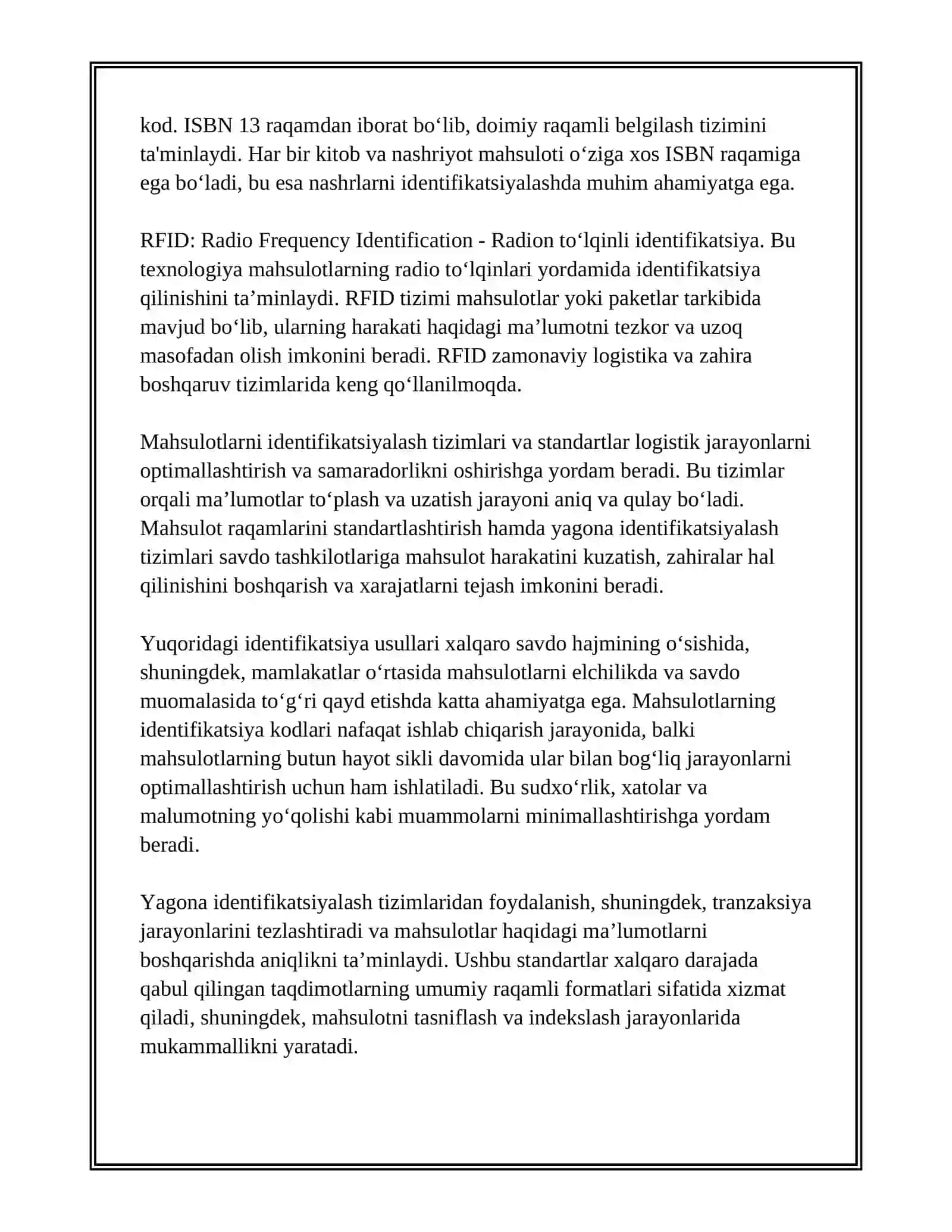 Mahsulot Identifikatsiyalash: GTIN va Boshqa Yagona Identifikatorlar 4