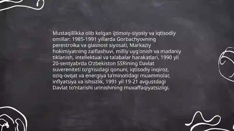 O'zbekistonning Mustaqilligini Elonga Topish va Tarixiy Ahamiyati 4