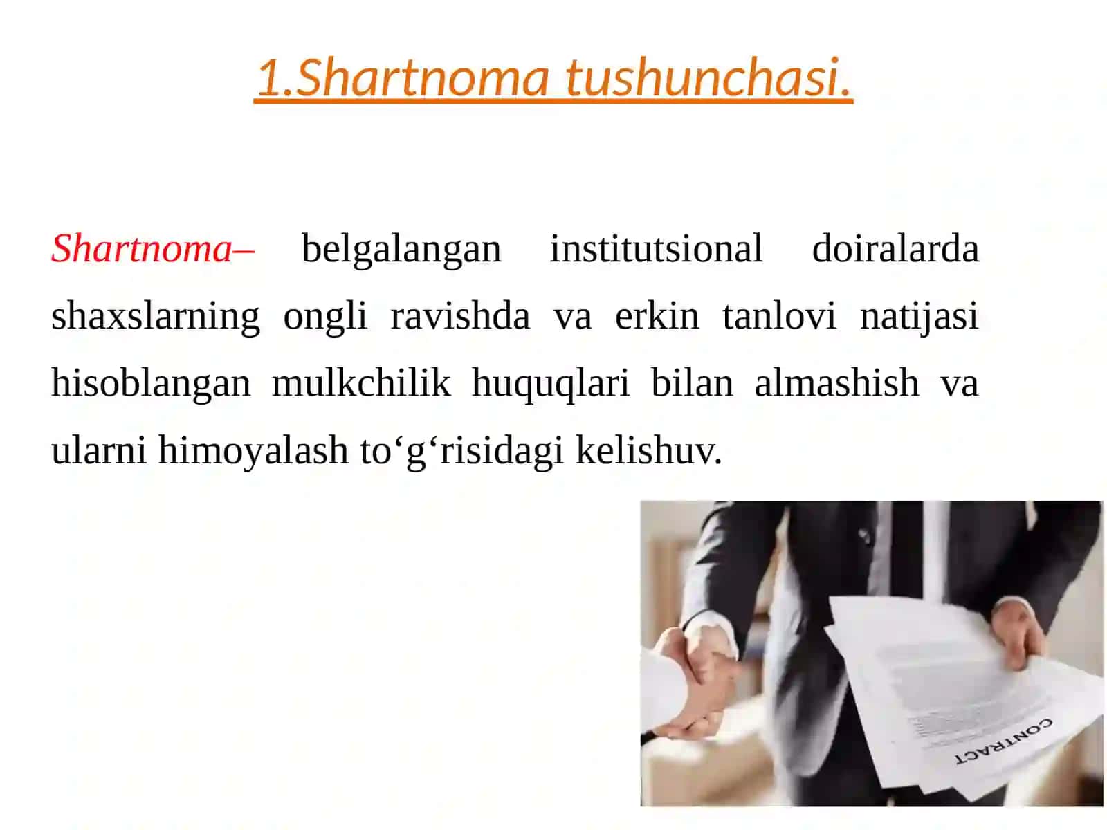 Shartnоma (kontrakt) nazariyasi 4